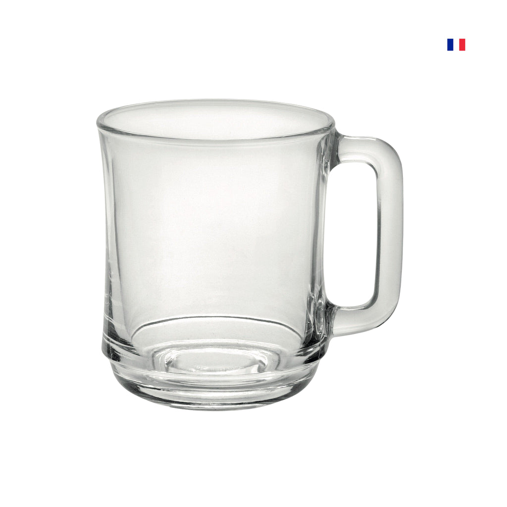 Duralex Clear Mug 310ml are perfect for Tea, Coffee or anything which can make you happy, Duralex Mugs are made in France, its durable, 3.5X Stronger, Chip Resistant, Shock Resistant, Tempered Glass, Owning Duralex France is the best thing in kitchen and dining table top, its elegant luxurious. 