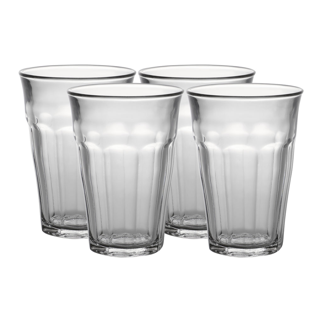 shop online Duralex Picardie Clear Highball Tumbler/Glass Set of 4 Pcs for your kitchen and dinning with our wide variety of colors and styles! add luxury to your table, available at best prices on www.homeasia.in with offers, glass set of 4, glass set, beer glass, juice glass, water glass, drinking glass, duralex, India, France