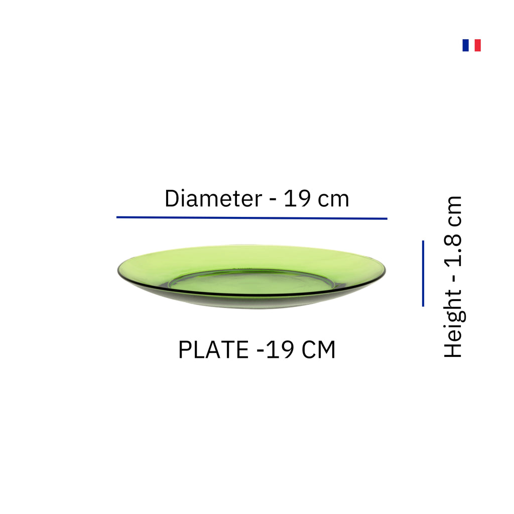 Duralex Lys Green Desert Plate 19cm is made of tempered glass, making it 3.5 times stronger than regular glassware. It's perfect for any modern kitchen and a luxurious addition to your dinnerware collection. Durable, stylish and luxurious - the perfect combination! at homeasia.in