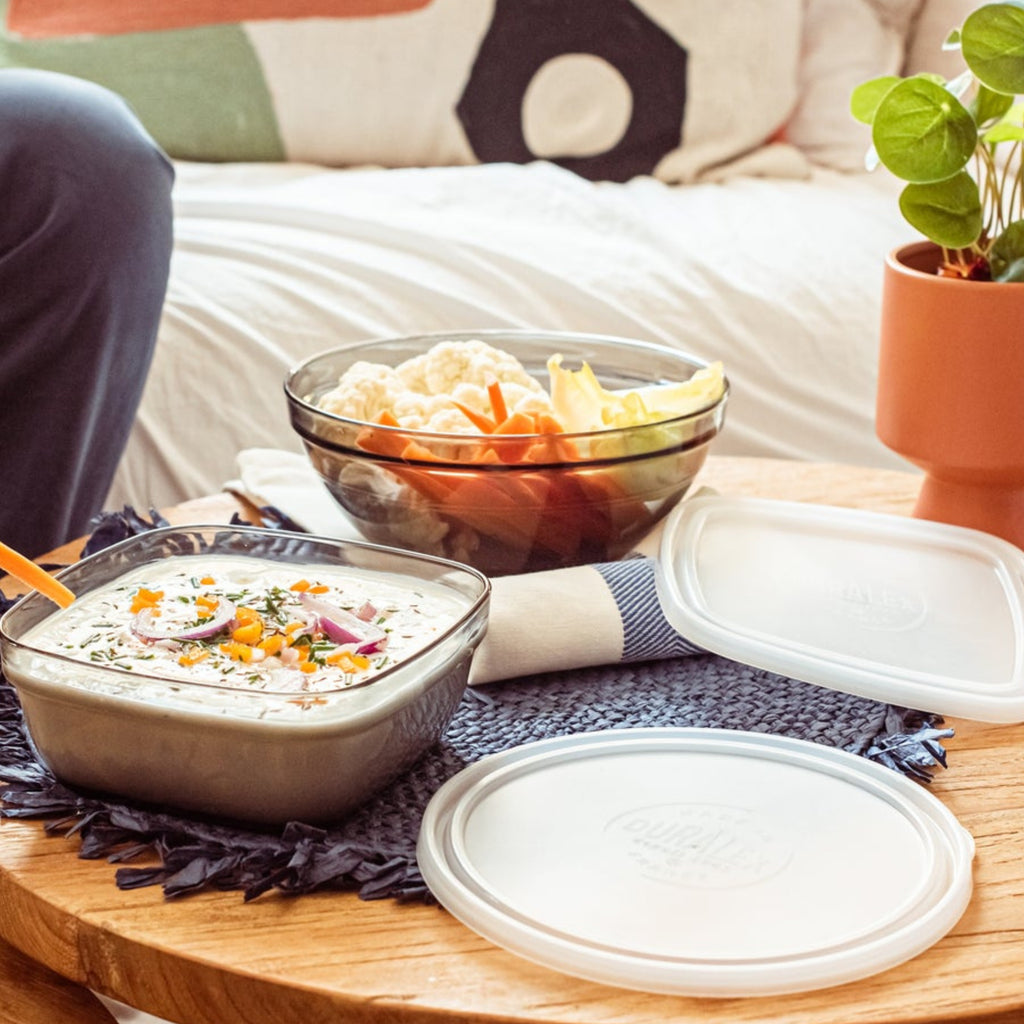 When it comes to kitchen essentials, nothing beats the Duralex Fresh Box! This round grey glass storage container is as stylish as it is durable. It's the perfect addition to any table top, making it ideal for kitchen and table ware. Get yours now for the ultimate in kitchen convenience! #Duralex #FreshBox #GreyGlass #Durable #KitchenEssentials #TableTop #TableWare