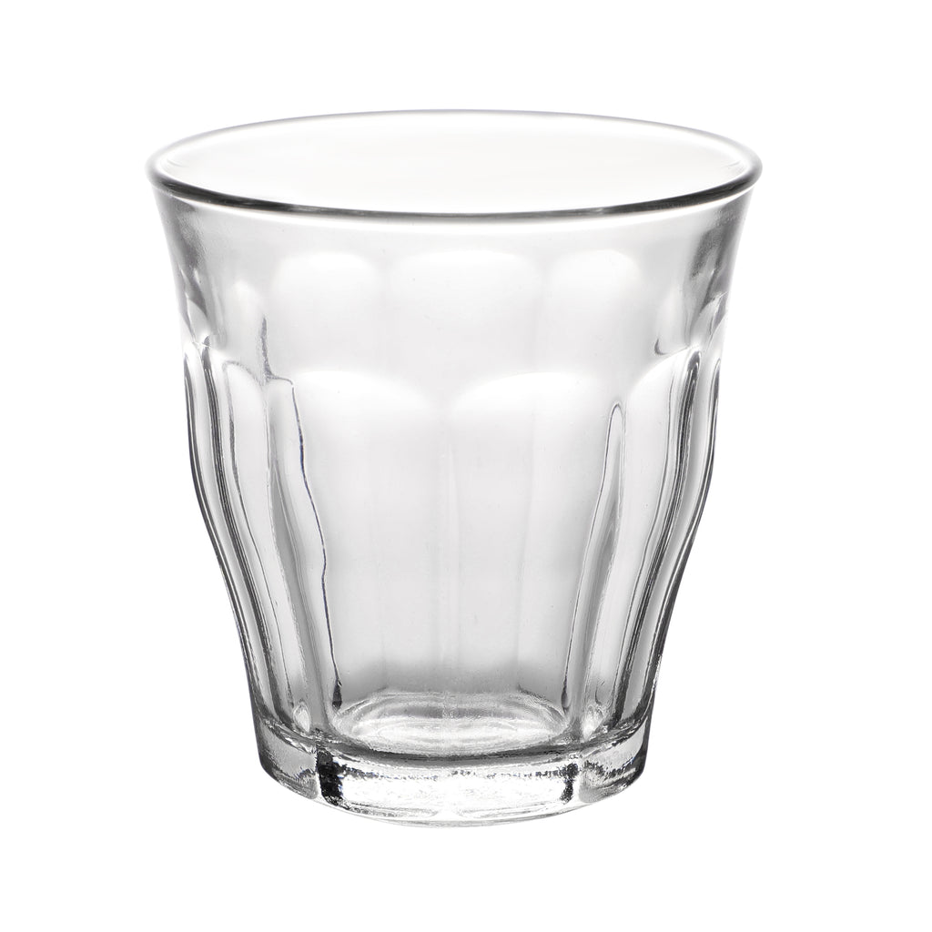 "Duralex Picardie Tumbler/Glass 250 ml Set of 6", "Durable and Stylish Glassware", "Made in France".