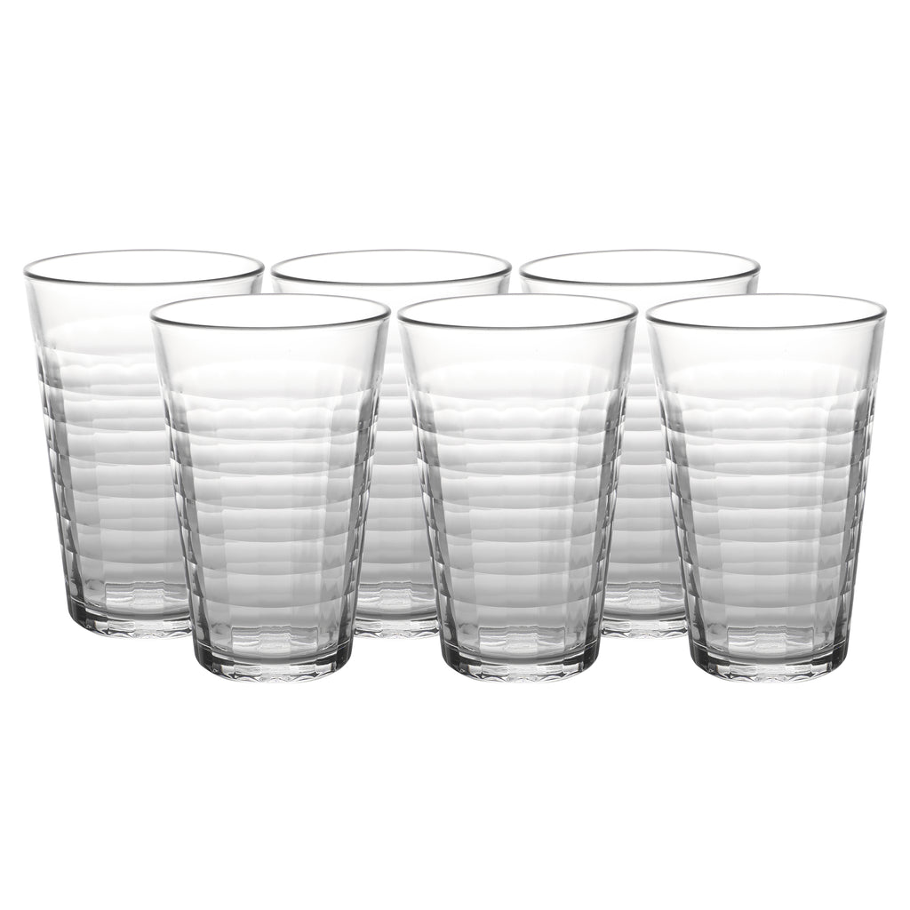 Duralex Prisme Clear Highball Tumbler 6 Pieces Set