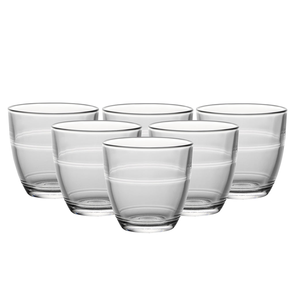 Duralex Gigogne Clear Drinking Tumbler/Glass 90 ml 6 Pc Set